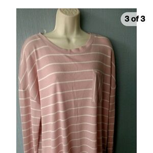 NWT Love on a Hanger Pink Striped Tunic Top XL